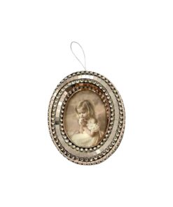 Champagne Gold Oval Mirror Photo Frame 13x11cm