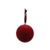 Burgundy Flocked Balls 10cm