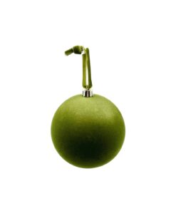 Olive Green Flocked Balls 10cm