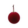 Burgundy Flocked Balls 15cm