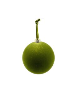 Olive Green Flocked Balls 15cm