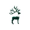 Green Christmas Deer Ornament 11x3x17cm