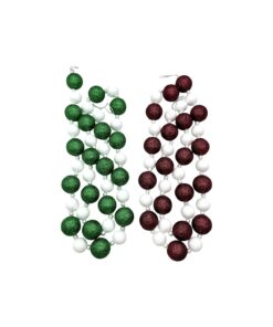 Flocked Ball Garland