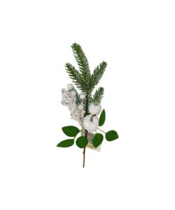 Artificial Pine Branch Picks With Berries 33cm