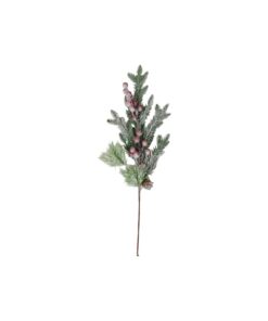 Artificial Pine Branch Picks With Red Berries 66cm