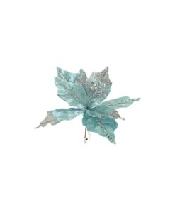 Artificial Poinsettia Flower With Clip 31cm