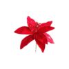Artificial Poinsettia Flower Red With Clip 30cm