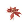 Artificial Poinsettia Flower Red With Clip 30cm