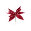 Artificial Poinsettia Flower Red With Clip 32cm