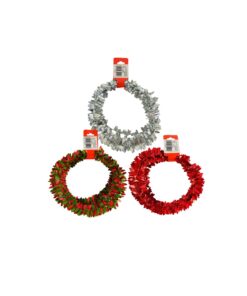 Metallic Leaf Christmas Wreath 5.4m