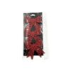 Glitter Bow With Red Clip 3pc 10x10cm