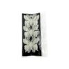 Glitter Butterfly With White Clip 3pc 10x9cm