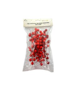 Artificial Red Berry Branches 10pc 20cm