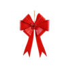 Red Metal Fancy Bow With Bells 34x52cm