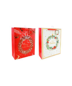 Large Wreath Foiled Giftbag Assorted