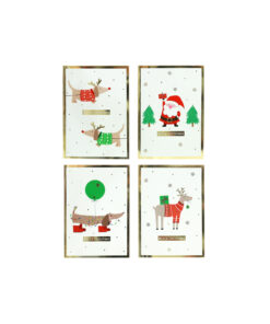 Cartoon Gold Frame Foiled Cards 6pk