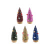 Snowy Bristle Tree With Decor Assorted 11cm