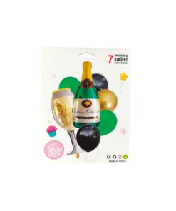 Wine Bottle Glass Foil Balloons 7pc