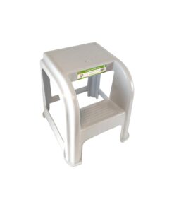 Alternative view of Grey PP Ladder Stool 43.5x35.5x44cm