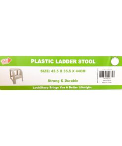 Grey PP Ladder Stool 43.5x35.5x44cm - Image 3