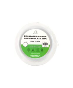 White PP Serving Plate 22.5cm 25pc