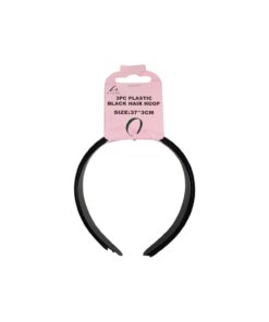 Black PP Hair Hoop 37x3cm 3pc