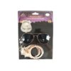 Silver Police Set With Glasses, Handcuffs , Badge