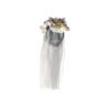 Grey Halloween Skull Headband With Veil