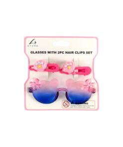 Alternative view of Bear Glasses With 2pc Shell Hair Clips Set Assorted
