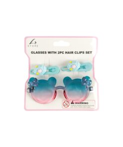 Bear Glasses With 2pc Shell Hair Clips Set Assorted - Image 4