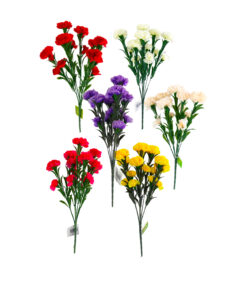 multi color Artificial Carnation 7 Heads 44.5cm Assorted