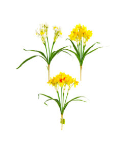 multi color Artificial Narcissus 5 Heads 46cm Assorted