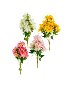 multi color Artificial Fan shaped Dahlia 48cm Assorted