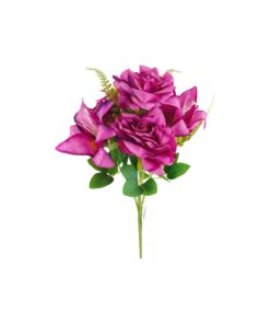 multi color Artificial Rose and Lily 9 Heads 43cm Assorted - Image 3