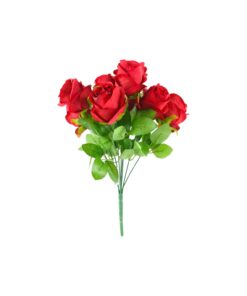 Red Rose Bunch 9 Heads 44cm