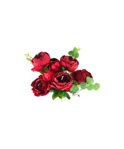 Alternative view of Red Peony Bunch 11 Heads 49cm