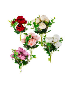 Multi color Artificial Peony 11 Heads 49cm Assorted