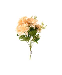 Peach Dahlia Bunch 11 Heads 48cm