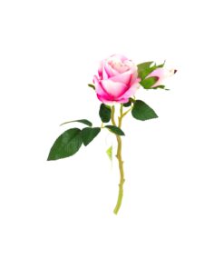 Pink Artificial Rose Single Head 36cm