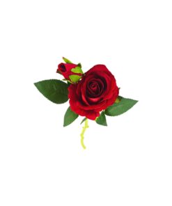 Alternative view of Red Artificial Rose Single Head 36cm
