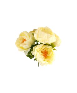 Alternative view of Cream Artificial Peony 5 Heads 44cm