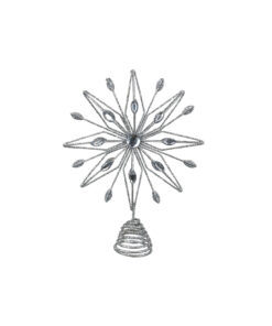 silver star tree christmas topper