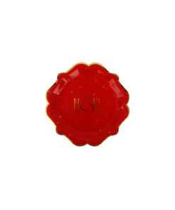 red christmas design paper plate