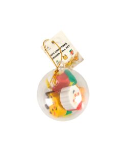 Christmas 6pc Eraser Ball Set 5cm